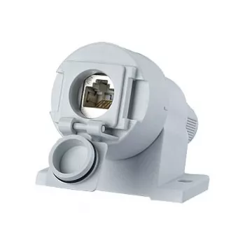 MetzConnect BTR IT CONNECT E-DAT Industry IP67 V6 8(8) AP/KK Cat.6A - modulárny vstup - svetlosivá, RAL 7035 - 1 pripojenie (1309410003-E)
