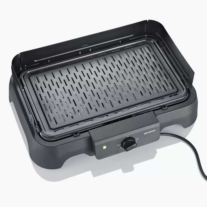 Stolný elektrický gril SEVERIN PG 8595 — 2000 W, obdĺžniková grilovacia plocha, čierny