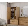 Topeshop SZAFA MALWA ART spálňová šatníková skriňa 5 políc 2 dvere dub