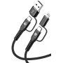 Celly 4-IN-1 kábel A+C na C+LIGHT 2M BK