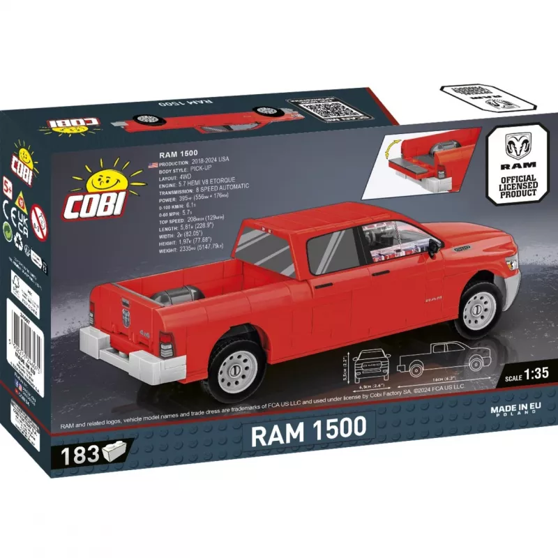 Stavebnica Cobi RAM 1500 24607 2-in-1 zostaviteľný model, vymeniteľné konfigurácie