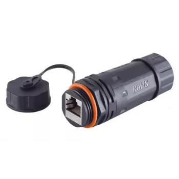 Microconnect KONCAT6A68 Prepájací adaptér RJ-45 čierny