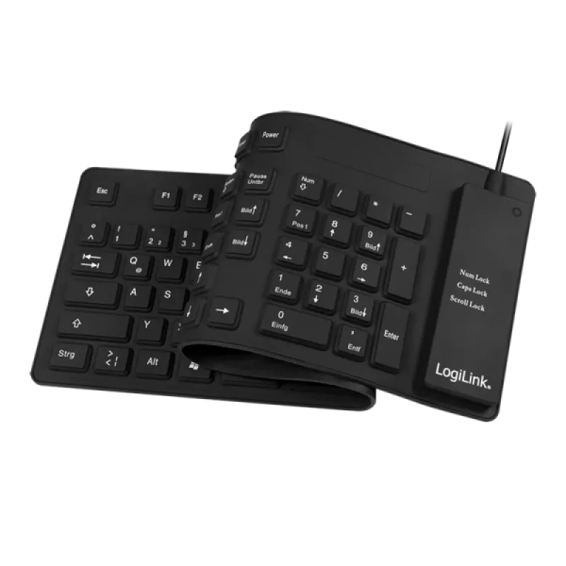 Klávesnica LogiLink ID0019A univerzálna USB QWERTZ nemecká čierna