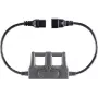 VOLTCRAFT CAA-1L 16 merací adaptér IEC konektor samec C20 - IEC konektor samica C19 tmavosivá (CAA-1L 16)