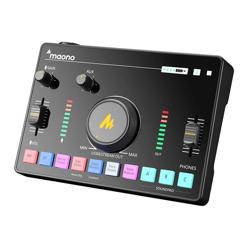 Audio mixpult MAONO AMC2 Neo, 2-kanálový USB mixpult s USB portom