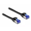 Sieťový kábel DeLOCK RJ45 Cat.6A S/FTP tenký 0.25m čierny