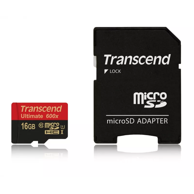 Transcend microSDHC MLC 16GB Class 10 UHS-I 600x + SD adaptér