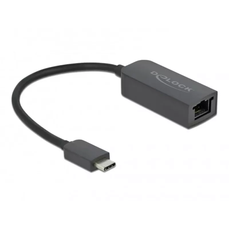 Adaptér USB Type-C konektor samec na 2,5 Gigabit LAN kompaktný DeLOCK 66645