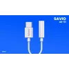 USB Type 3.1 C (M) – Jack 3.5mm (F) audio adaptér biela SAVIO AK-51
