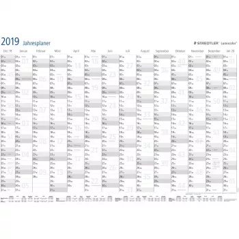 Ročný plánovač Staedtler Lumocolor 641 YP čierna biela 2022
