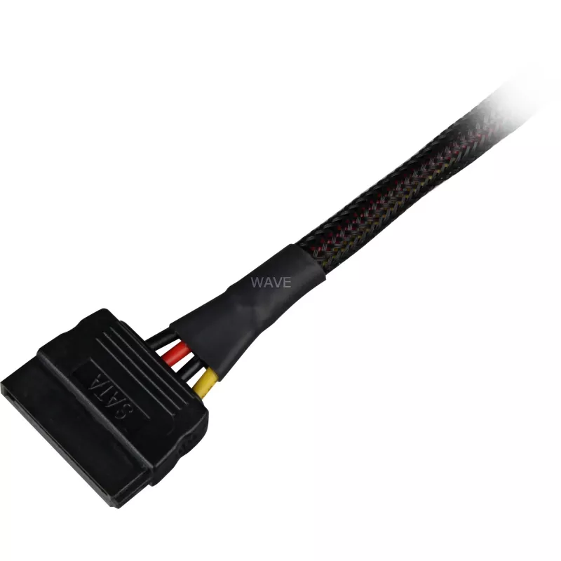 SATA napájací adaptérový kábel Sharkoon 15 cm — adaptér pre SATA napájacie konektory