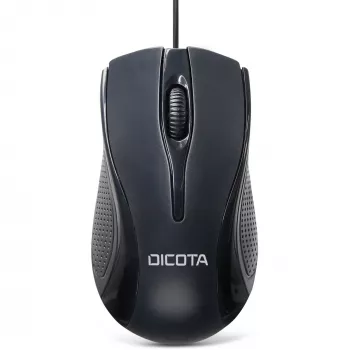 DICOTA - Myš - obojručná - Laser - 3 tlačidlá - Káblová - USB - Čierna (D32011)
