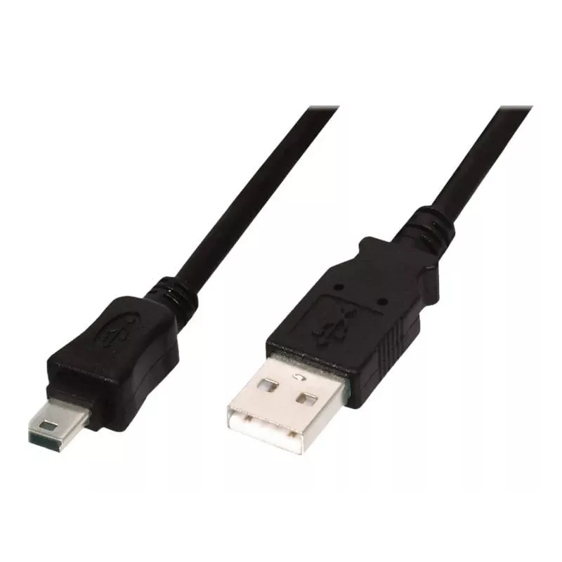 Prepojovací kábel USB A / Mini-USB B M/M 1 m čierny