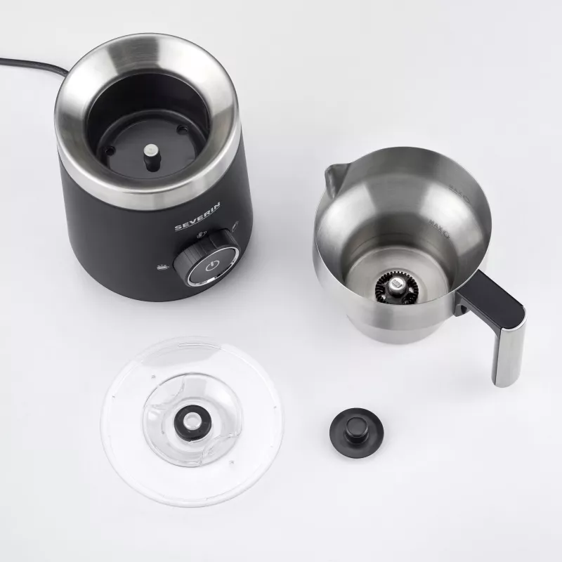 Severin SM 3585 Šľahač mlieka automatický šľahač mlieka čierny - strieborný (SM3585)