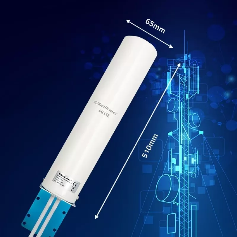 Všesmerová 4G-LTE dvojitá anténa QOLTEC 57045 12 dBi