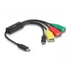 DeLOCK 4-portový USB 2.0 káblový hub USB Type-C na 3 x USB-A konektor samica + 1 x USB-C konektor samec