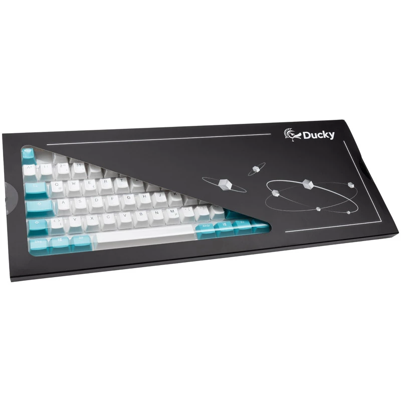 Ducky sada klávesových krytiek, PBT, ISO (DE) - biela/modrá