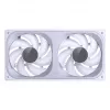 JONSBO ZB-240W 2x120mm ARGB PWM skriňový ventilátor – biela