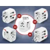 Cestovný adaptér GEMBIRD TPA-EU2A1C15-01-W – 15W, konektor Type-E, 2× USB-A + 1× USB-C, 100–250V