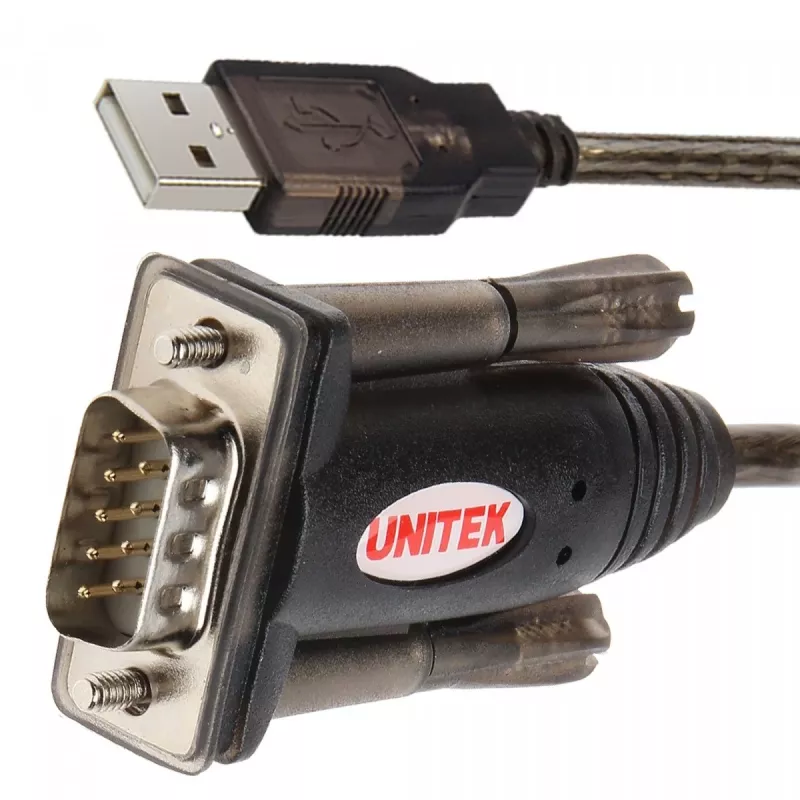 UNITEK Y-105A sériový kábel čierny 1,5 m USB Type-A DB-9