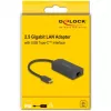 DeLOCK 66045 adaptér USB 5 Gbps Type-A na 2,5 Gigabit LAN RJ45 čierny