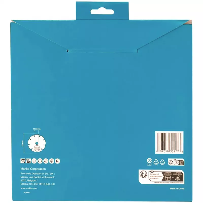 Diamantový rezací kotúč Makita D-80117 na rezanie, 230x22,23 mm