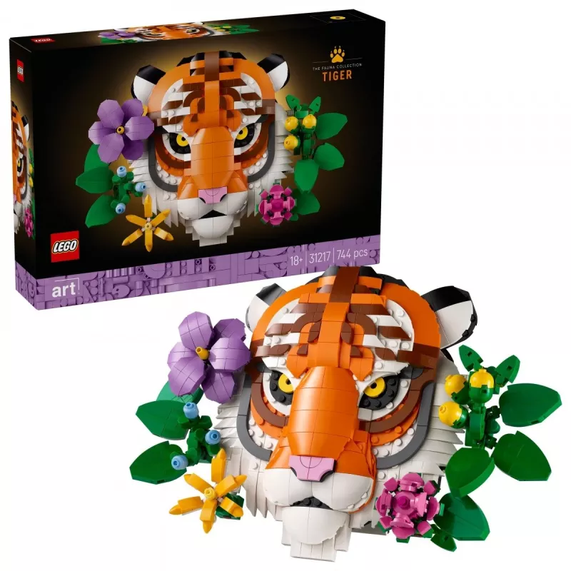 Stavebnica LEGO Art Fauna Collection Tiger set 31217 – zostaviteľný model tigra