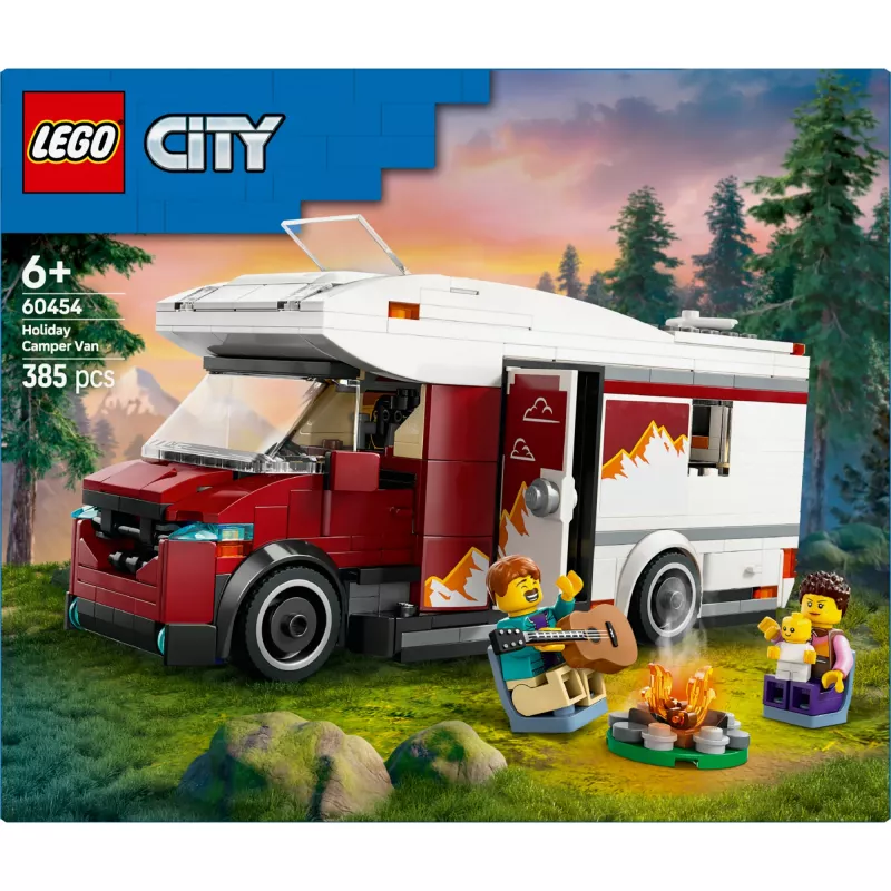 Stavebnica LEGO City Abenteuer-Camper 60454, 385 dielov, výška 80 mm, pre deti od 6 rokov