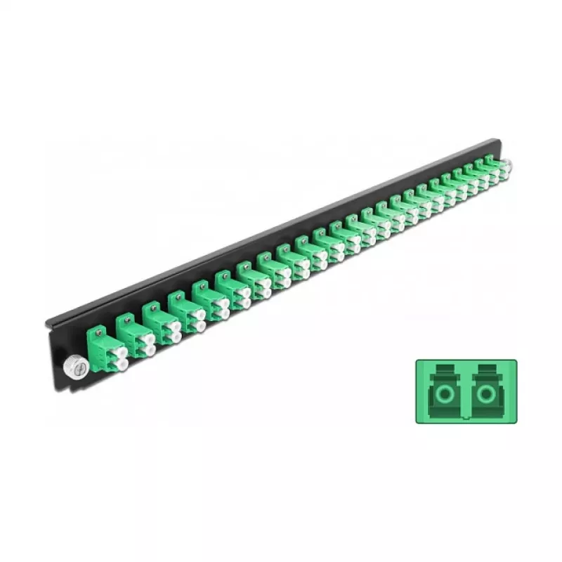 Predný panel zváracieho boxu DeLOCK 19 palcov 24 port LC Duplex zelený