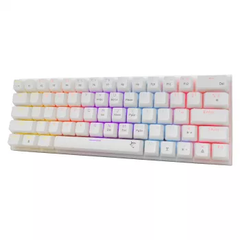 Mechanická klávesnica White Shark Wakizashi-2 US Red Switch, Tenkeyless/US-layout, biela