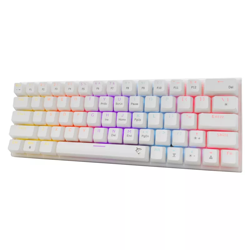 Mechanická klávesnica White Shark Wakizashi-2 US Red Switch, Tenkeyless/US-layout, biela