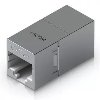 Inline RJ45 spojka UBIQUITI UACC-RJ45-COUPLER-C6A kompaktná – RJ45 Cat6A inline spojka