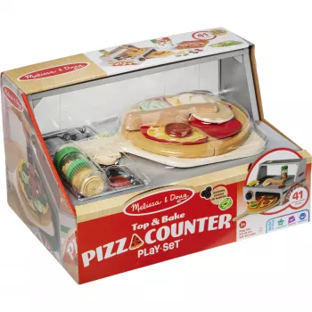 Melissa & Doug Top & Bake Pizza Counter drevená hracia sada