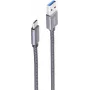 USB kábel ShiverPeaks BS13-38020 1m USB A USB C sivý