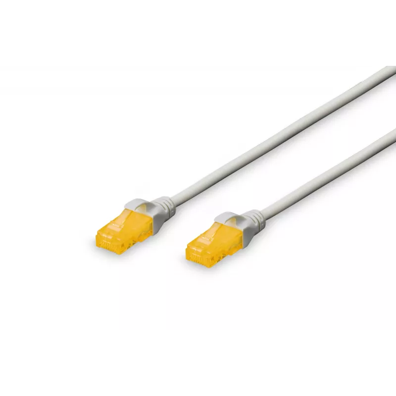 Sieťový kábel Digitus CAT 6A U/UTP patch kábel RJ-45 Cat6a 3 m sivý