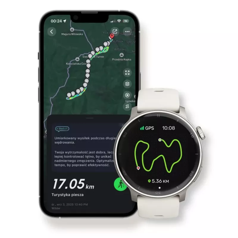 Smartwatch Stelio Activ GPS 46 mm strieborná STSWA101SR, GPS, 46 mm puzdro