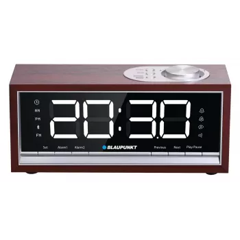 Prenosný rádiobudík BLAUPUNKT CR60BT — FM PLL, Bluetooth, LED displej, 60 pamäťových miest, batéria/DC, CR2032 záloha