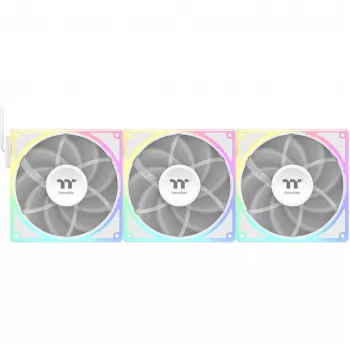 Sada ventilátorov THERMALTAKE TOUGHFAN EX 140 ARGB Sync White — 140 mm, 3-pack