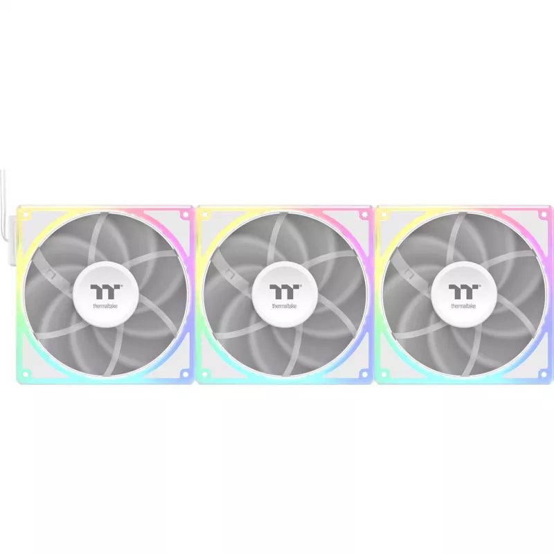 Sada ventilátorov THERMALTAKE TOUGHFAN EX 140 ARGB Sync White — 140 mm, 3-pack