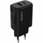 CANYON nabíjačka OnCharge 250 25W 1xPD 1xQC EU čierna