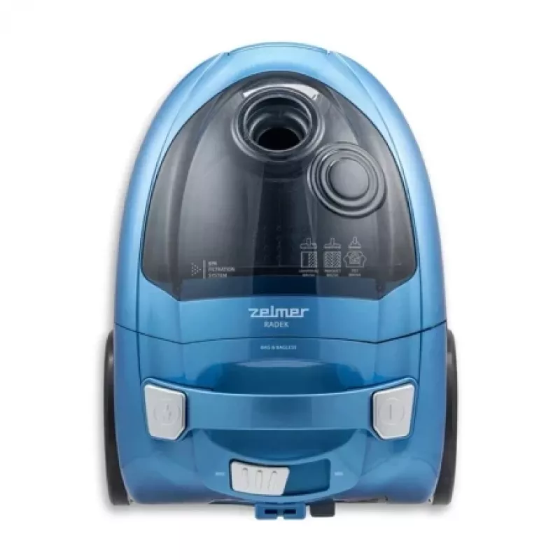 Vysávač bez vrecka ZELMER ZVC032P modrý 1200 W, kompaktný kanister dizajn