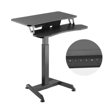 Maclean MC-835 prenosný elektricky výškovo nastaviteľný stôl 72 – 122 cm, max. 37 kg, ovládací panel, sedavé a stojace pracovné miesto
