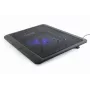 Stojan na notebook Gembird NBS-1F15-04 pre notebooky do 15 inch, čierny, ABS, 330×250×25 mm