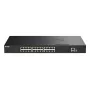 D-Link 28-portový gigabitový stackable PoE+ smart managed switch so 4 x 10G SFP+ portami