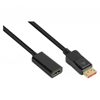 Good Connections adaptér DisplayPort 1.4 samec na HDMI 2.0b samica 4K @60Hz cca 20cm