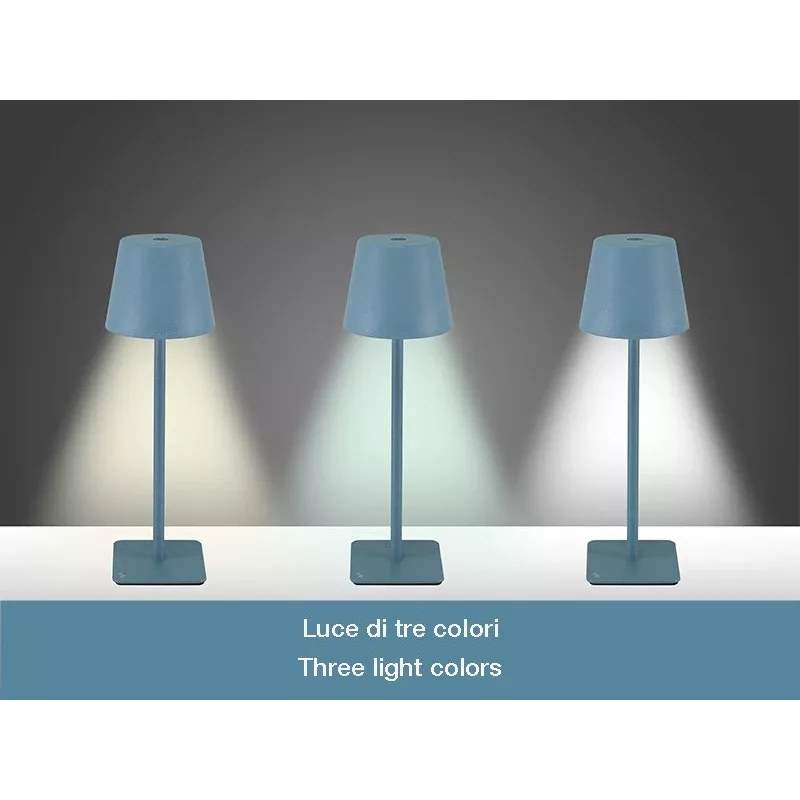 Beper P207ILI200 nabíjateľná stolová LED lampa, dotykový spínač, stmievateľná, bridlicovomodrá