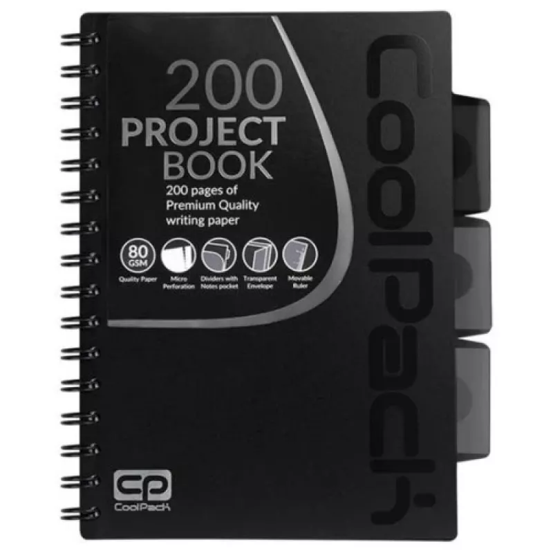Špirálový blok A5 Coolpack čierny