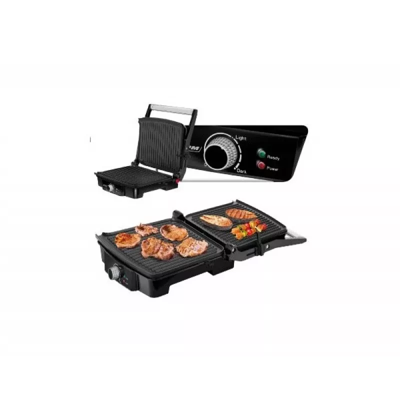 Kontaktný gril MPM MGR-09M - 2000 W, panini gril, nastaviteľná horná platňa