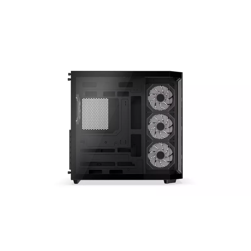 Krux Empero KRXD010 PC skriňa Midi Tower, ATX, tvrdené sklo, 4x 120 mm ARGB ventilátory, čierna - grafická karta do 420 mm, chladič CPU do 155 mm, 2x 3,5" + 3x 2,5" pozície