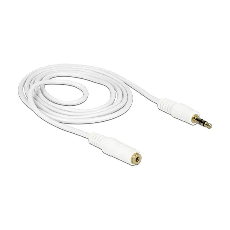Audio kábel 3,5 mm M-F DeLOCK 83767 2 m biely